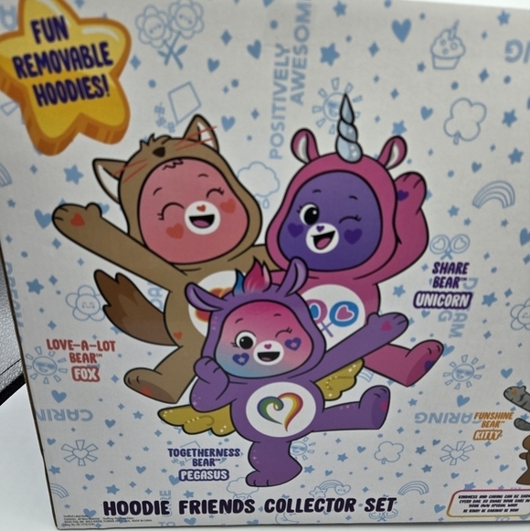 Care Bears Hoodie Friends Collector Set Unicorn Fox Pegasus - Picture 5 of 12